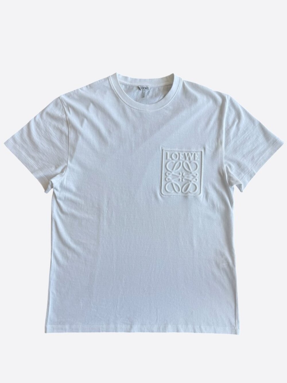 Loewe White Embroidered Anagram T-Shirt